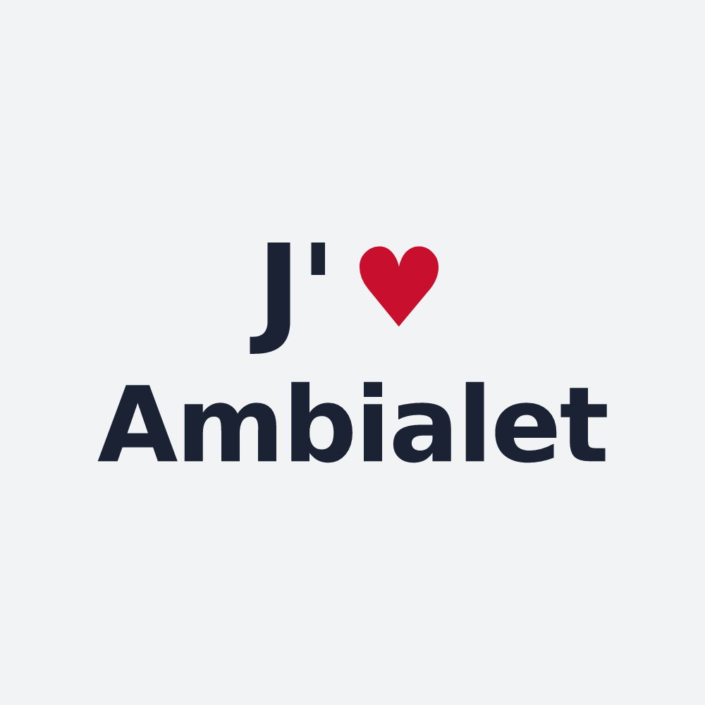 Poster personnalisé Ambialet — design J'aime Ambialet