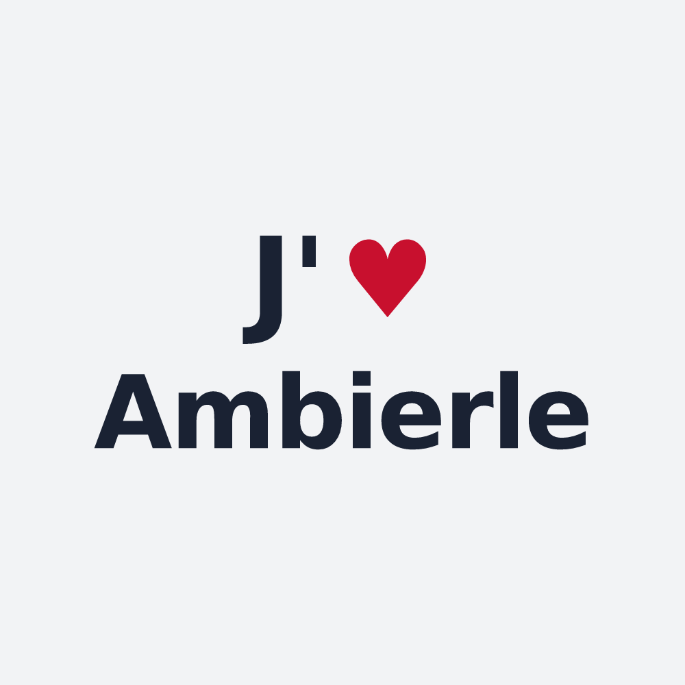 Poster personnalisé Ambierle — design « J'aime Ambierle » imprimé sur le poster