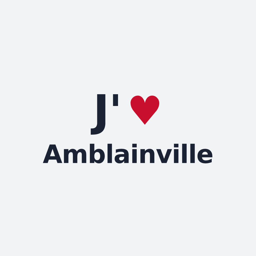 Poster personnalisé Amblainville — design J'aime Amblainville