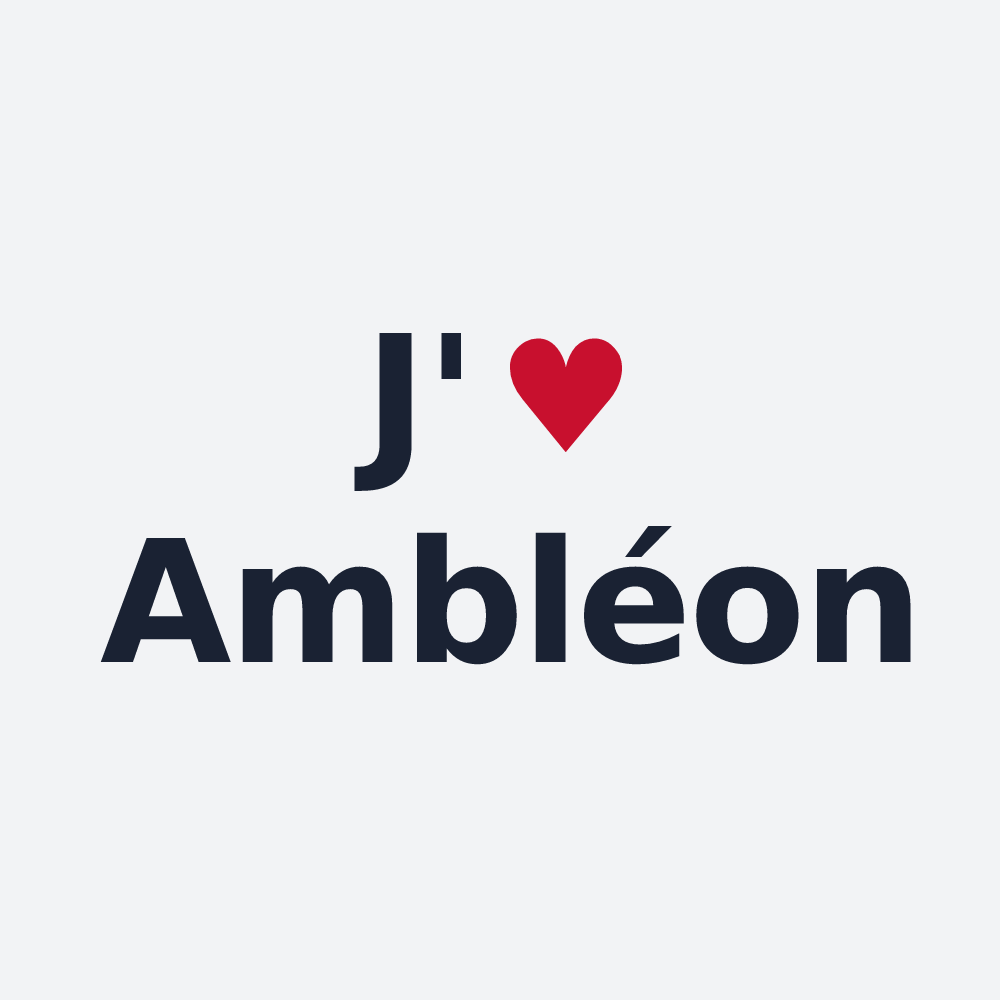 Poster personnalisé Ambléon — design « J'aime Ambléon » imprimé sur le poster