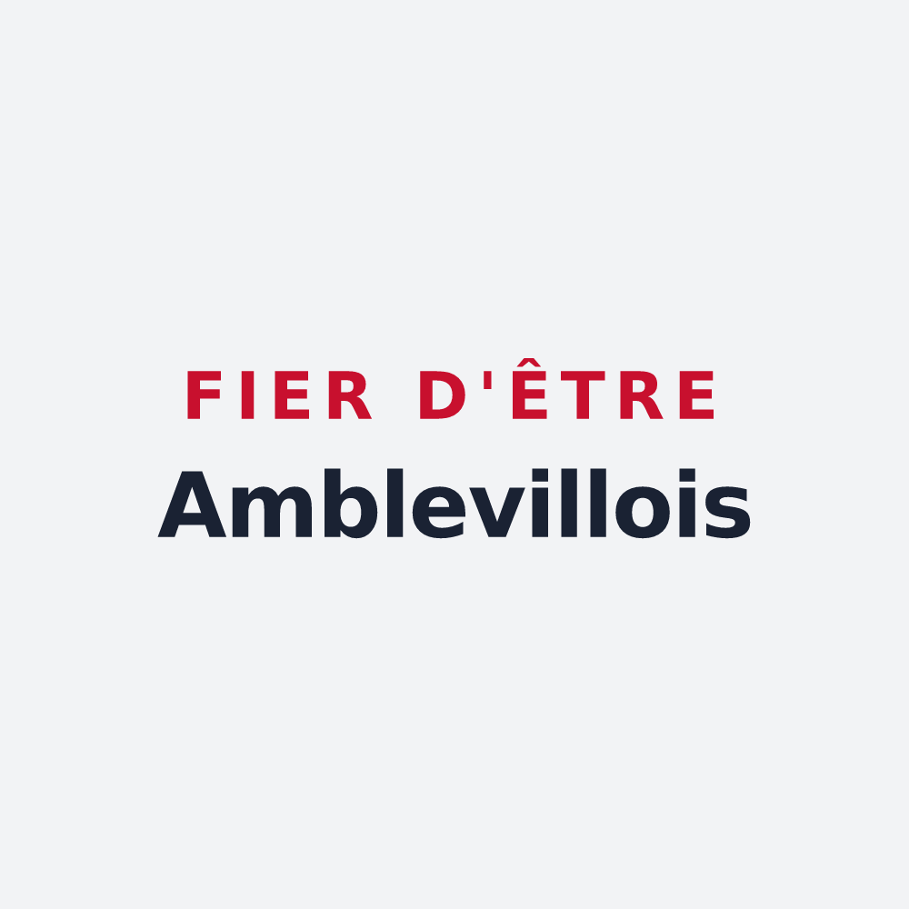 Poster « Fier d'être Amblevillois » — design pour Ambleville