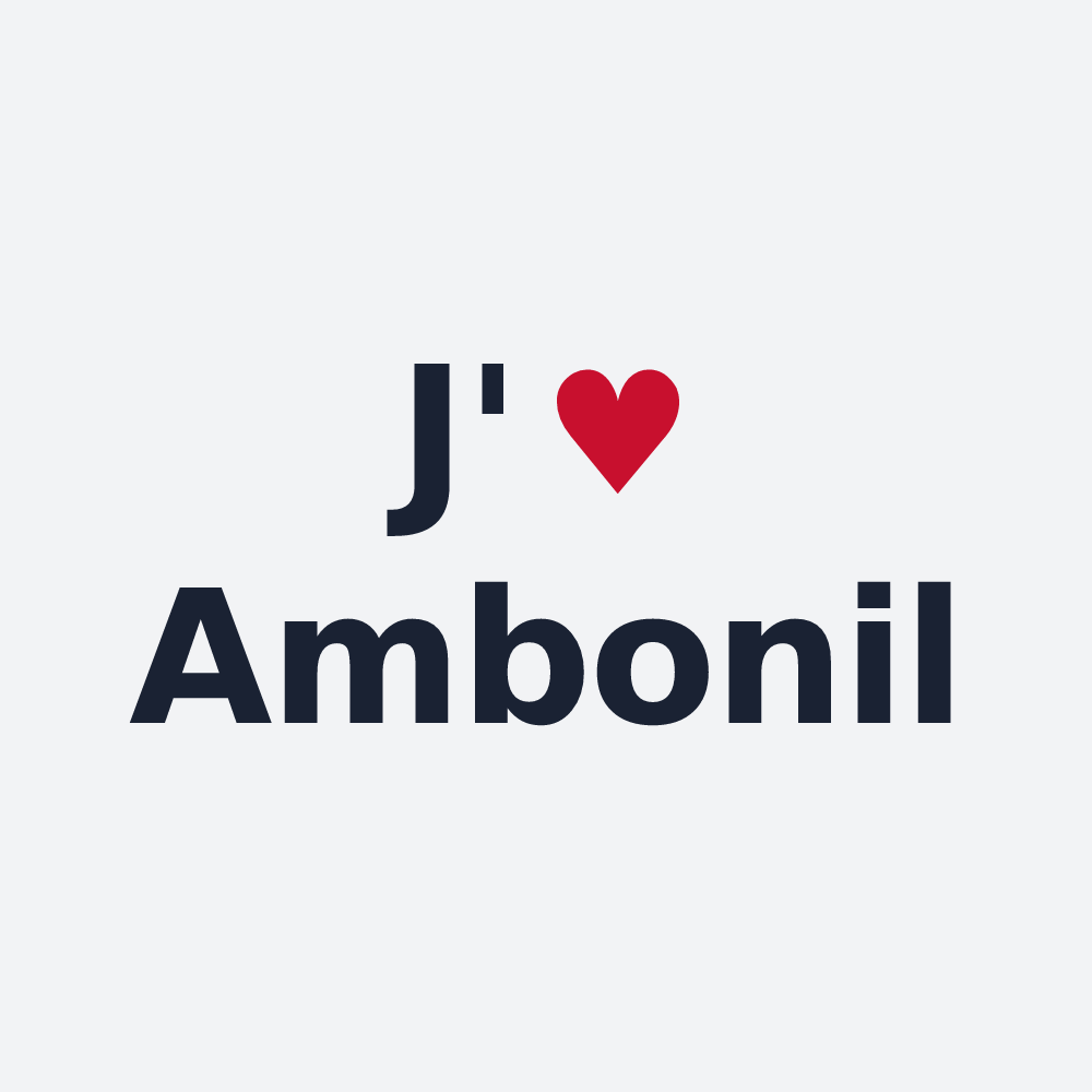 Poster personnalisé Ambonil — design J'aime Ambonil