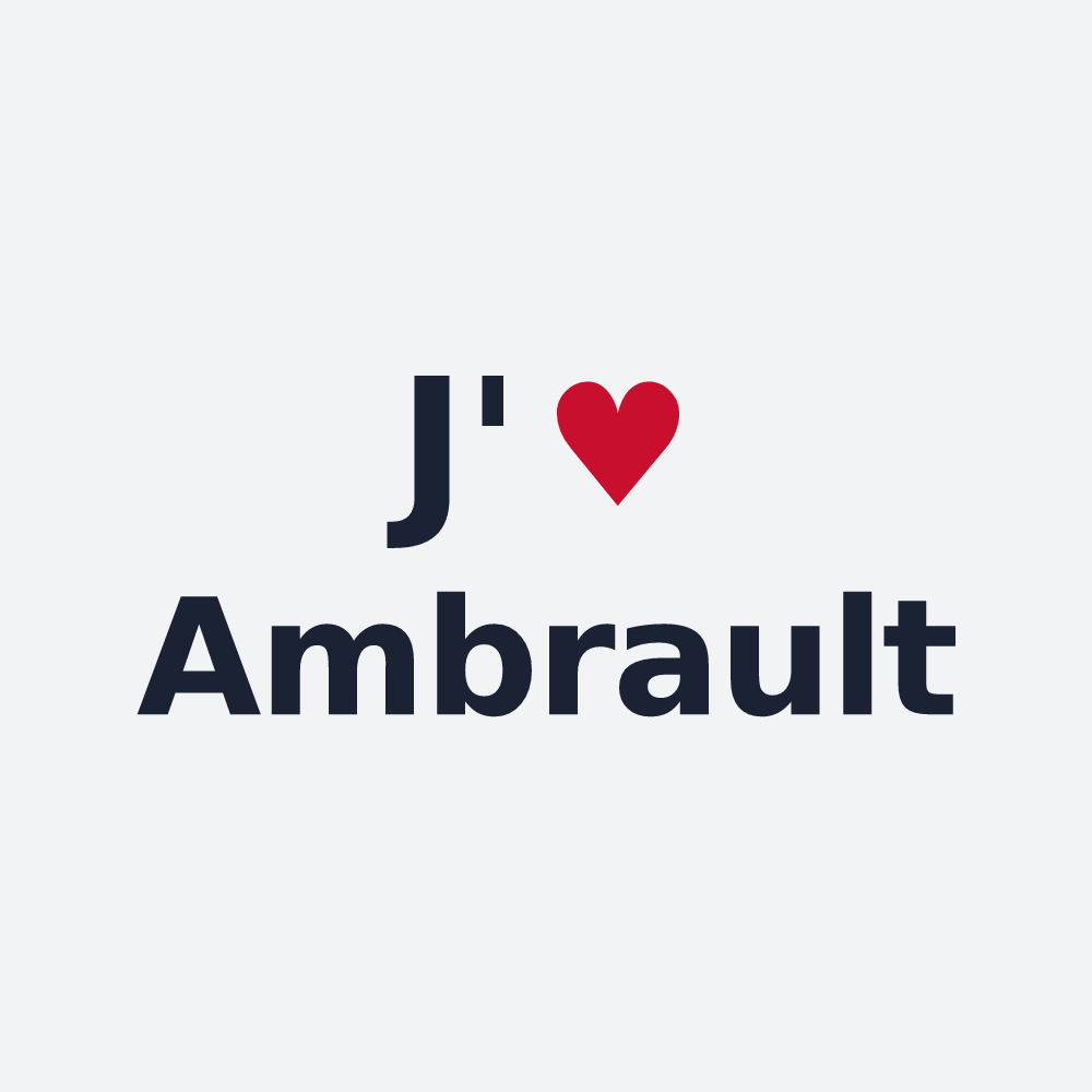 Poster personnalisé Ambrault — design J'aime Ambrault
