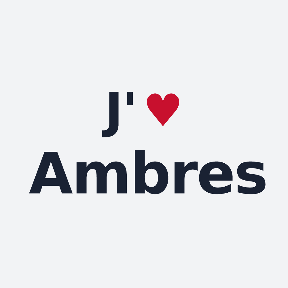 Poster personnalisé Ambres — design J'aime Ambres