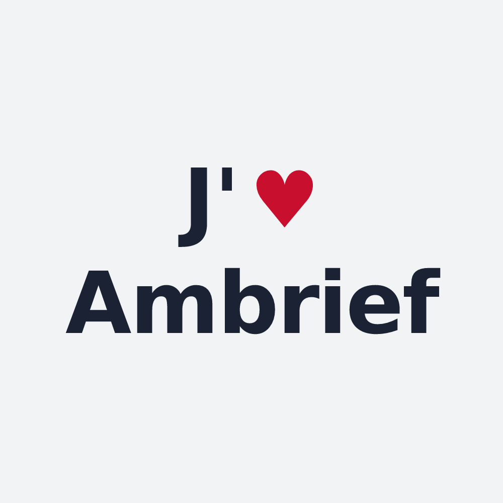 Poster personnalisé Ambrief — design « J'aime Ambrief » imprimé sur le poster