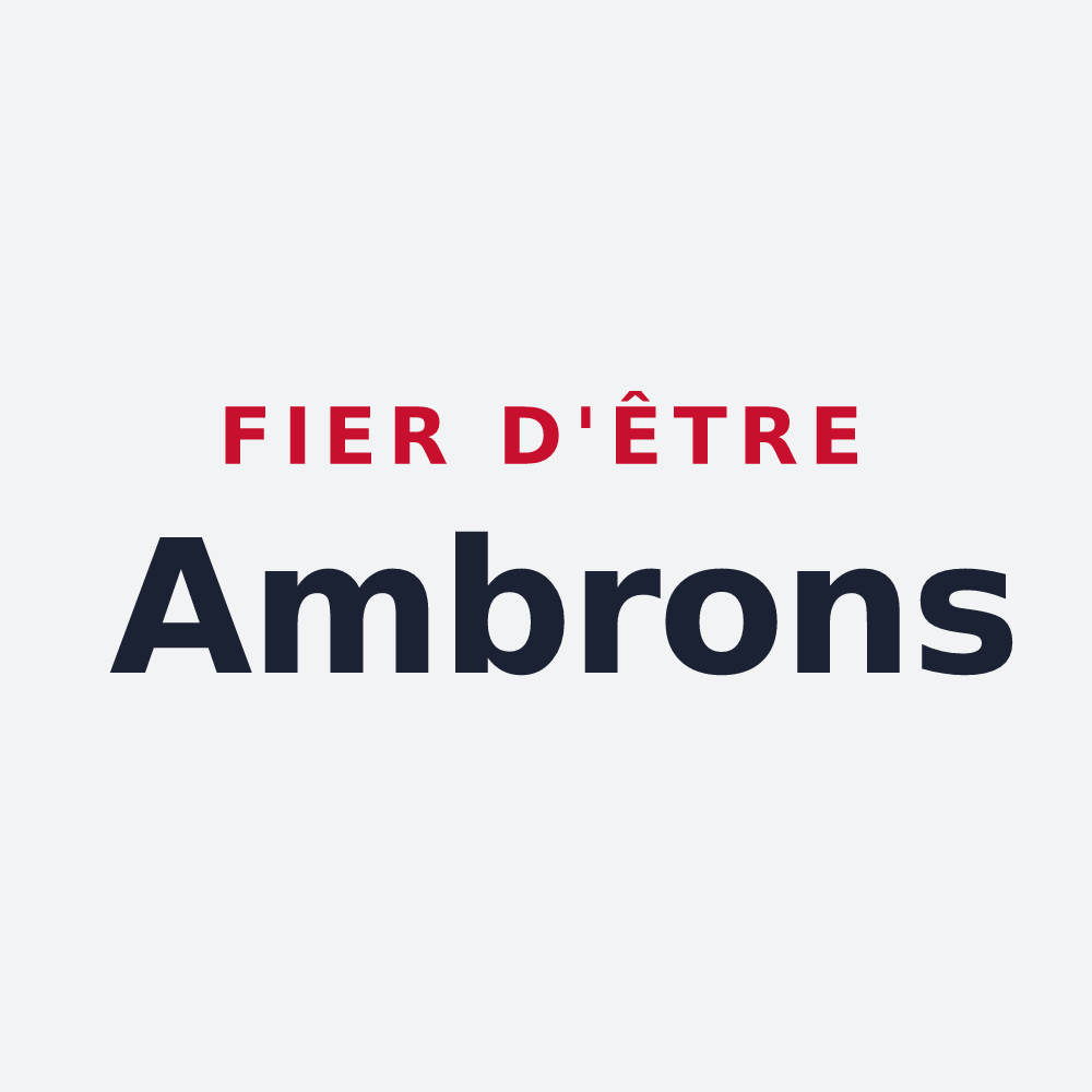 Poster « Fier d'être Ambrons » — design pour Ambronay