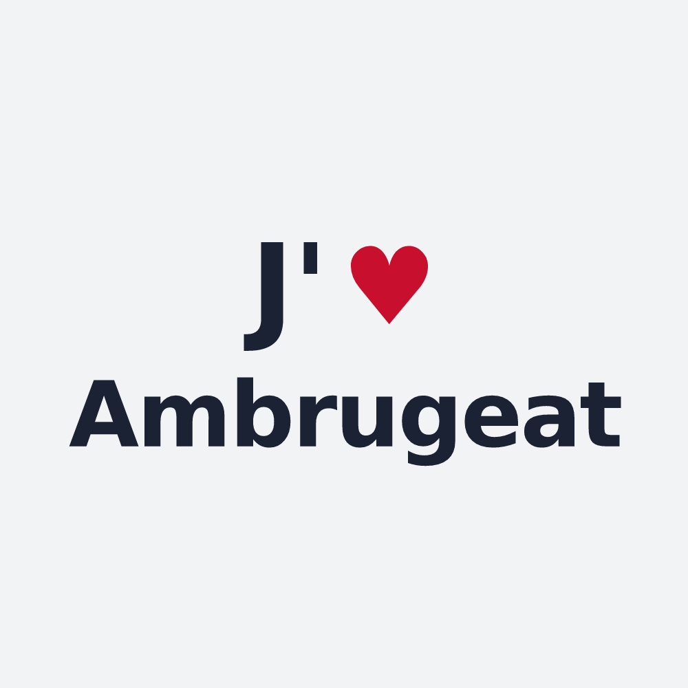 Poster personnalisé Ambrugeat — design J'aime Ambrugeat