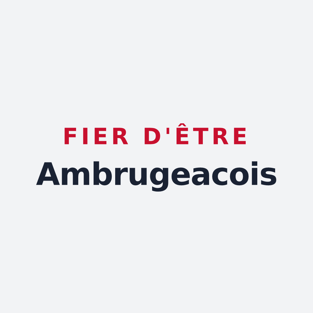 Poster « Fier d'être Ambrugeacois » — design pour Ambrugeat