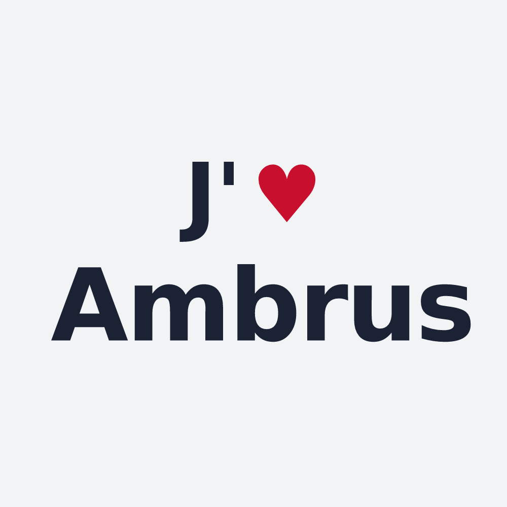Poster personnalisé Ambrus — design J'aime Ambrus