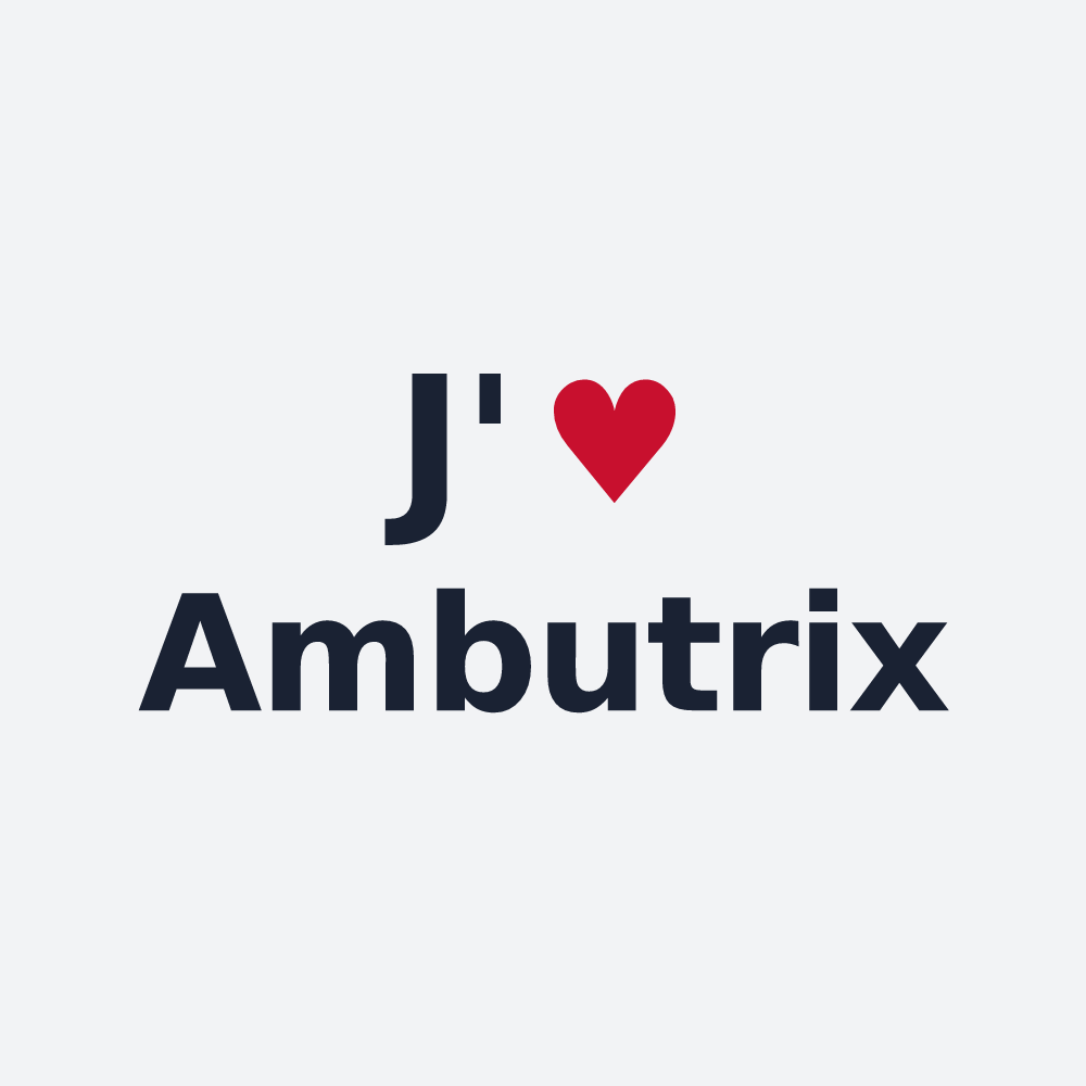 Poster personnalisé Ambutrix — design J'aime Ambutrix
