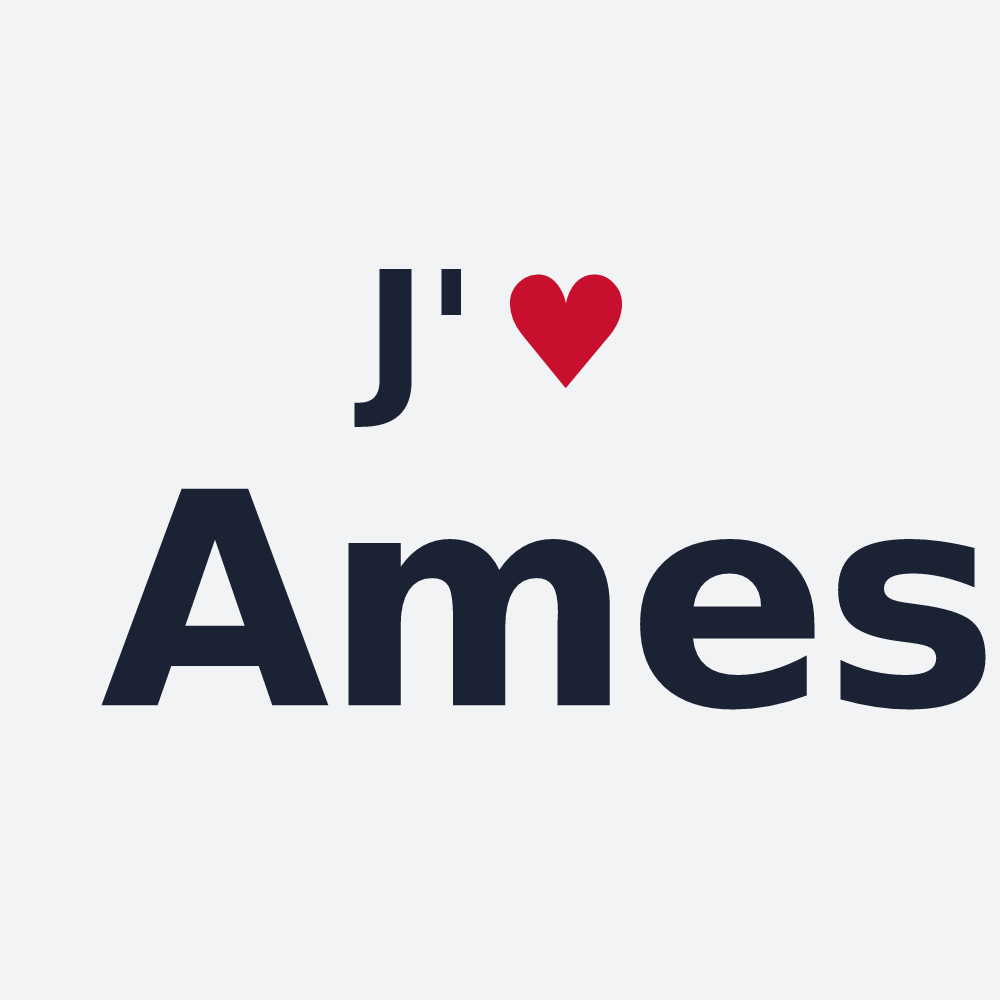 Poster personnalisé Ames — design J'aime Ames