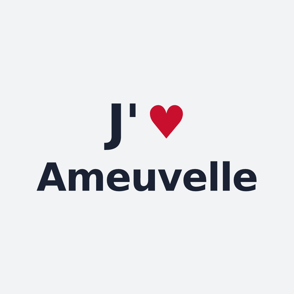 Poster personnalisé Ameuvelle — design J'aime Ameuvelle