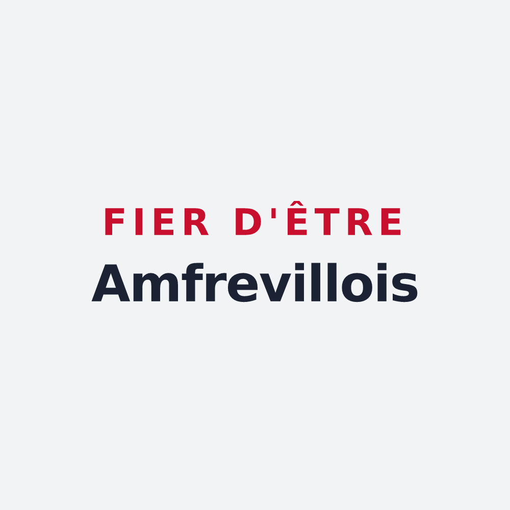 Poster « Fier d'être Amfrevillois » — design pour Amfreville-sur-Iton