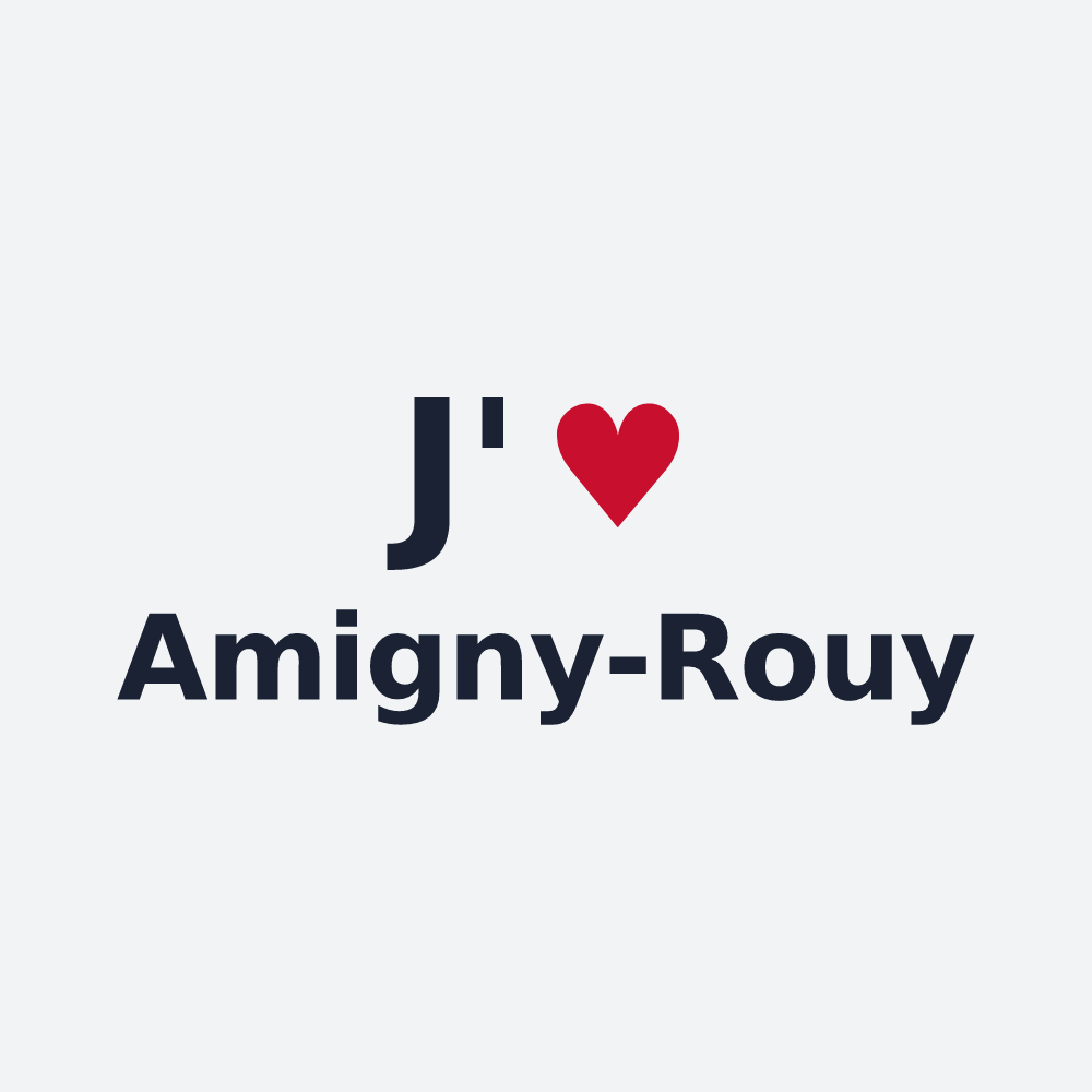 Poster personnalisé Amigny-Rouy — design « J'aime Amigny-Rouy » imprimé sur le poster