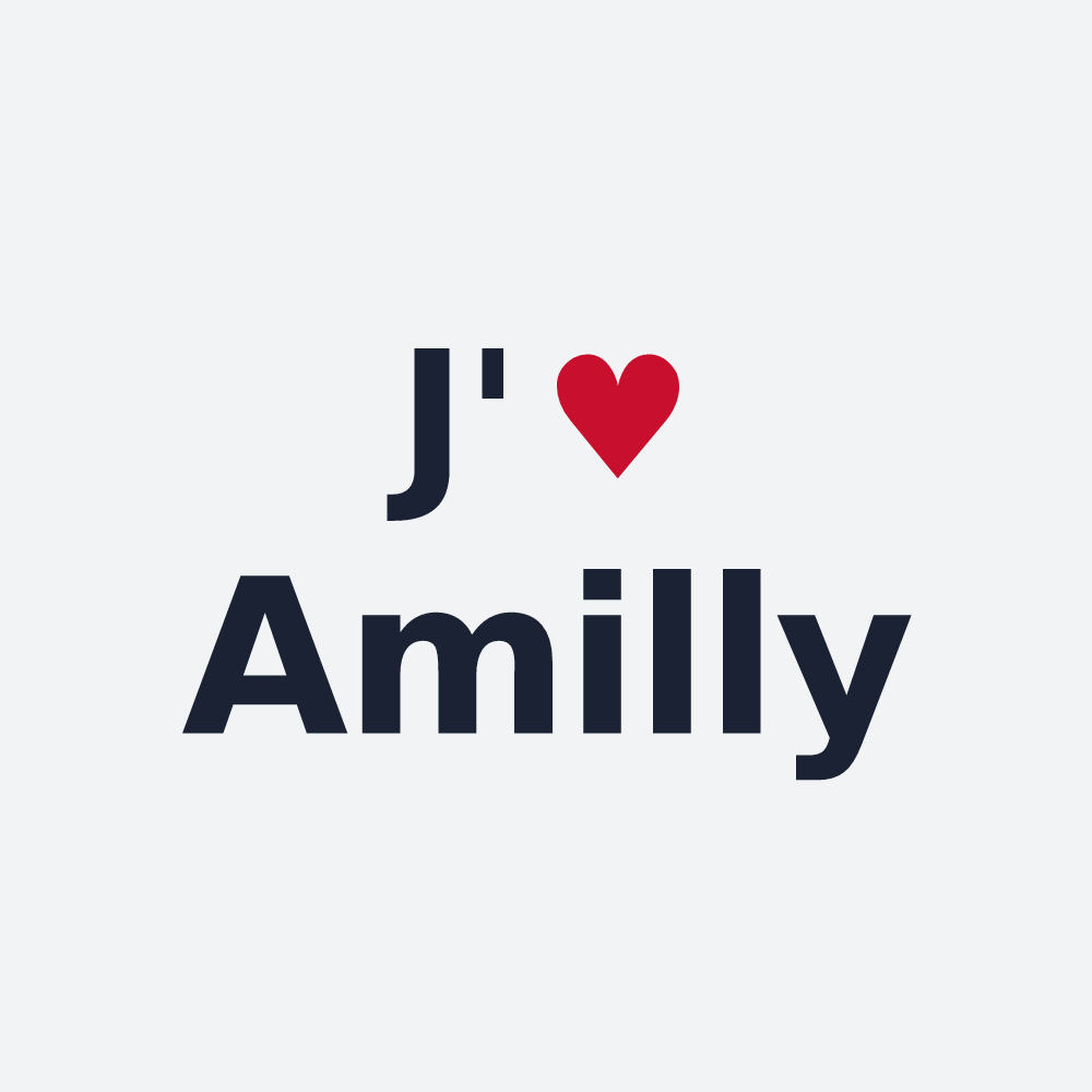 Poster personnalisé Amilly — design J'aime Amilly
