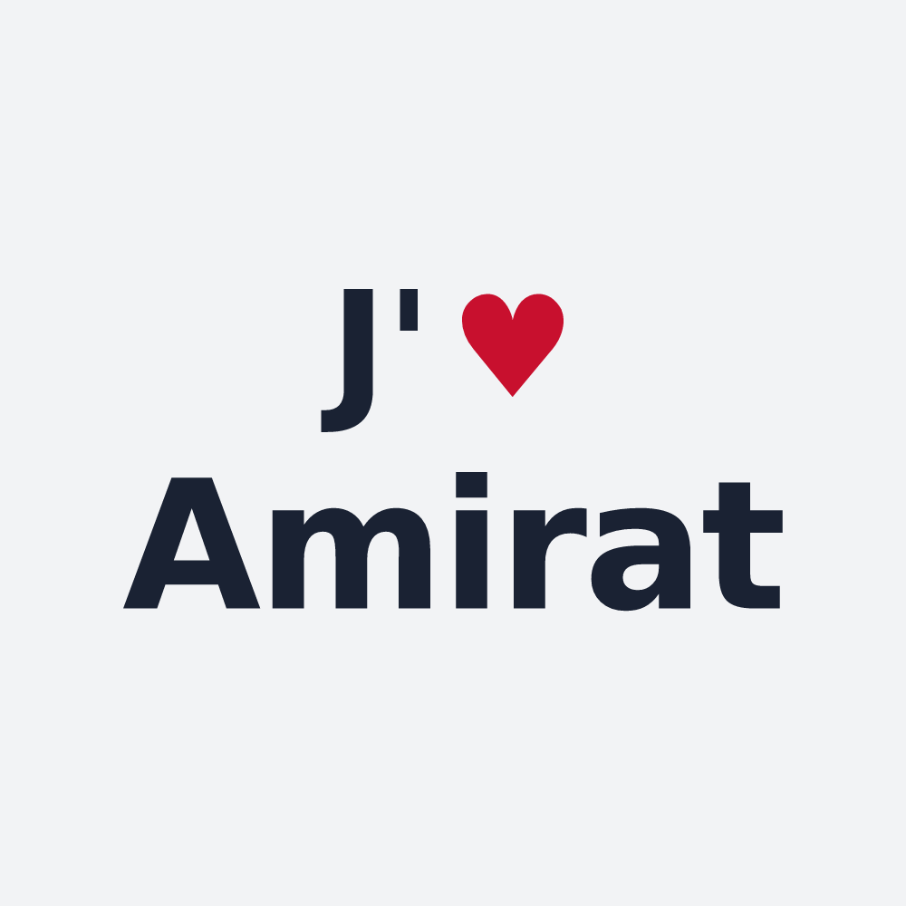 Poster personnalisé Amirat — design J'aime Amirat