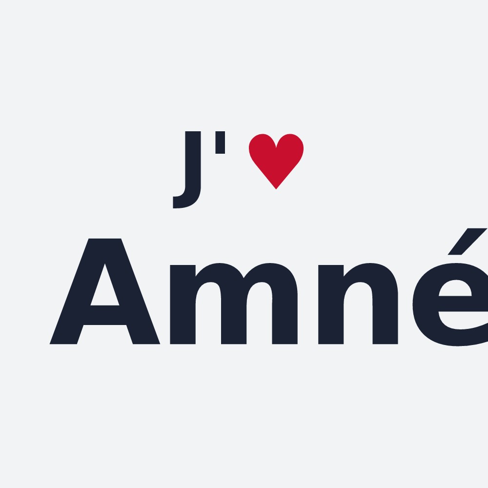 Poster personnalisé Amné — design J'aime Amné