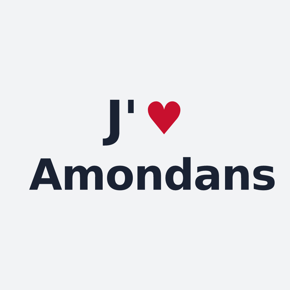 Poster personnalisé Amondans — design J'aime Amondans
