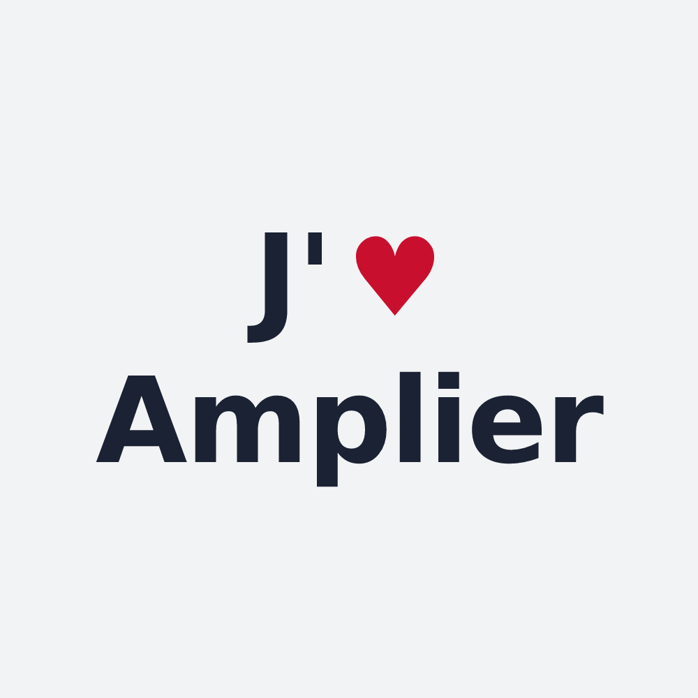 Poster personnalisé Amplier — design J'aime Amplier