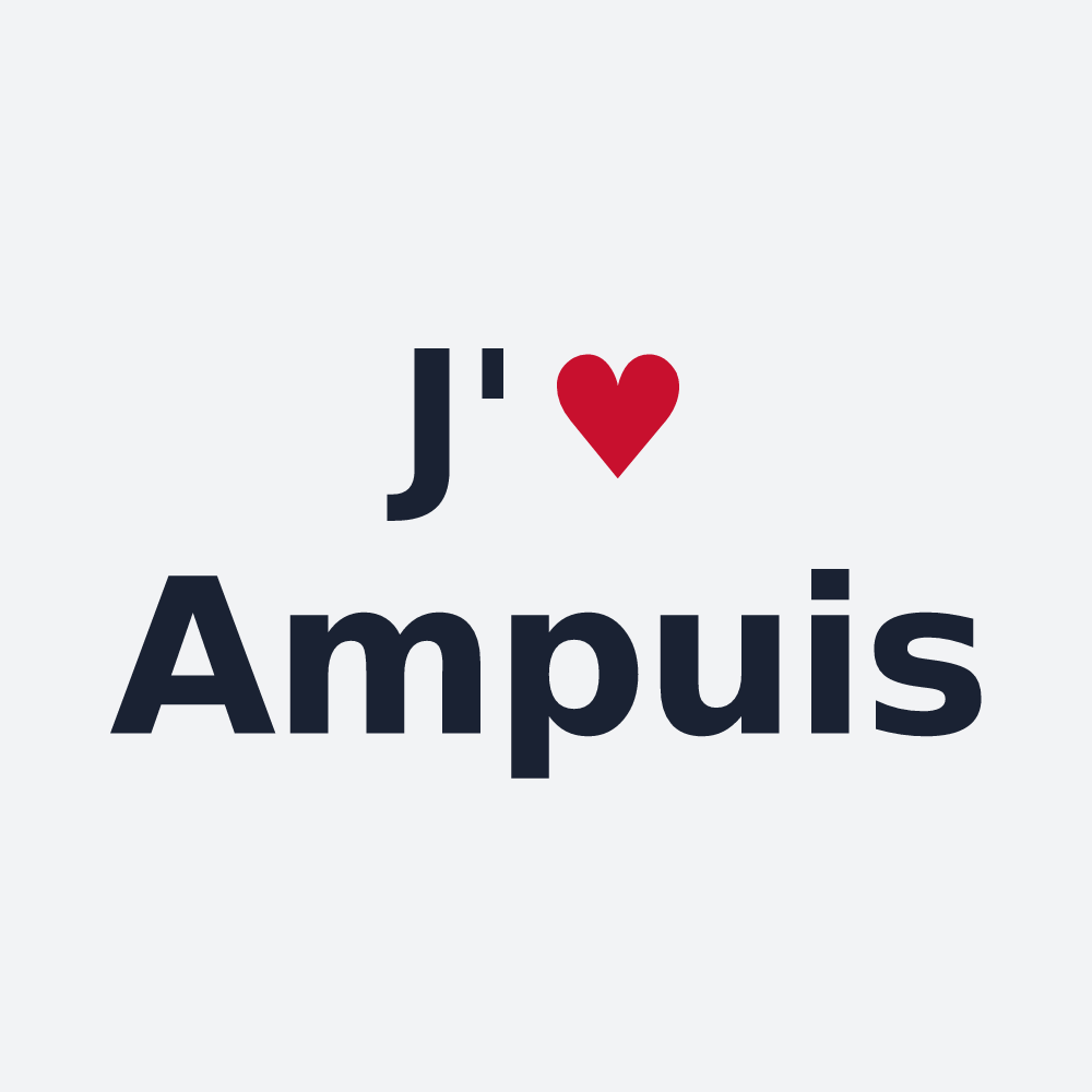 Poster personnalisé Ampuis — design J'aime Ampuis