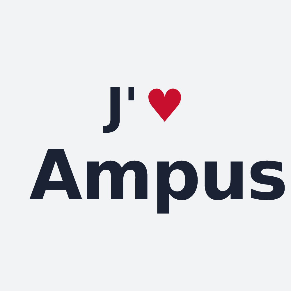 Poster personnalisé Ampus — design J'aime Ampus