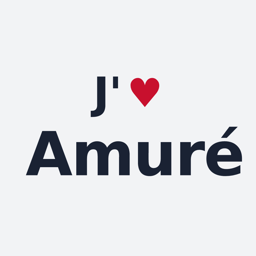 Poster personnalisé Amuré — design « J'aime Amuré » imprimé sur le poster
