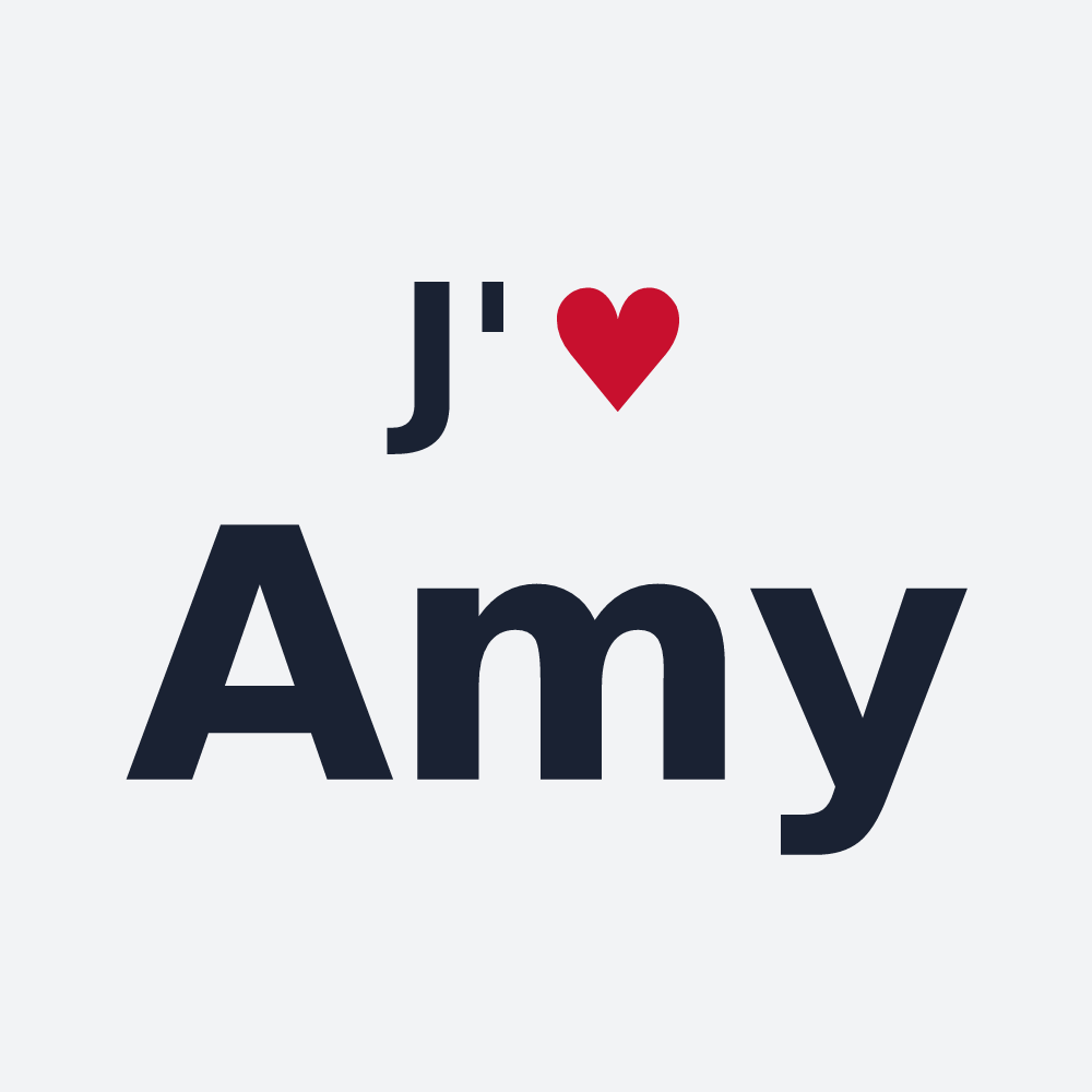 Poster personnalisé Amy — design J'aime Amy