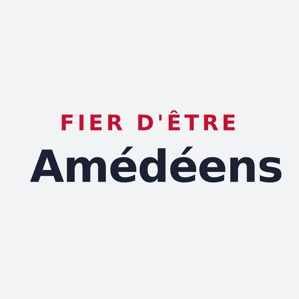 Poster « Fier d'être Amédéens » — design pour Amy