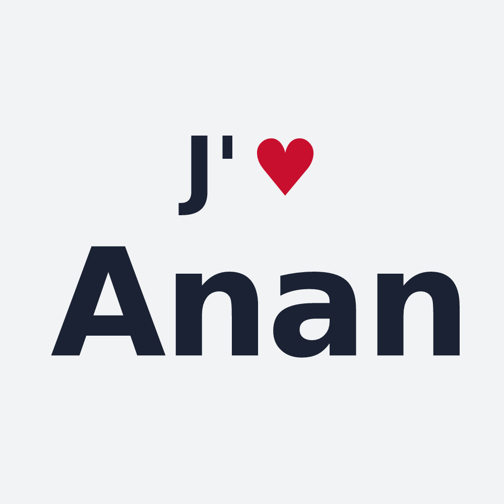 Poster personnalisé Anan — design J'aime Anan