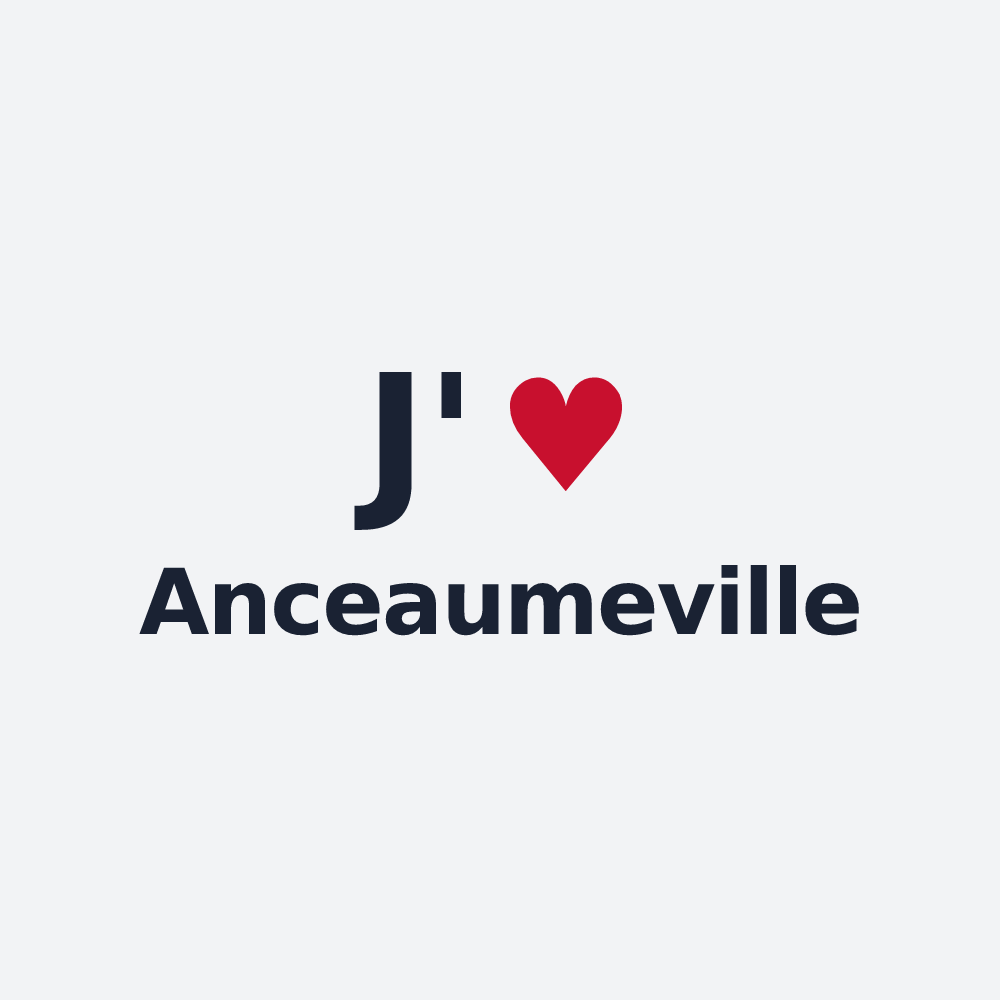 Poster personnalisé Anceaumeville — design J'aime Anceaumeville