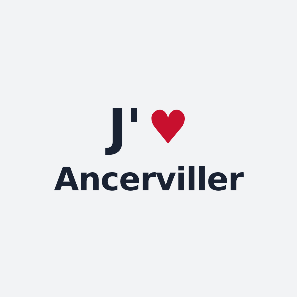 Poster personnalisé Ancerviller — design J'aime Ancerviller