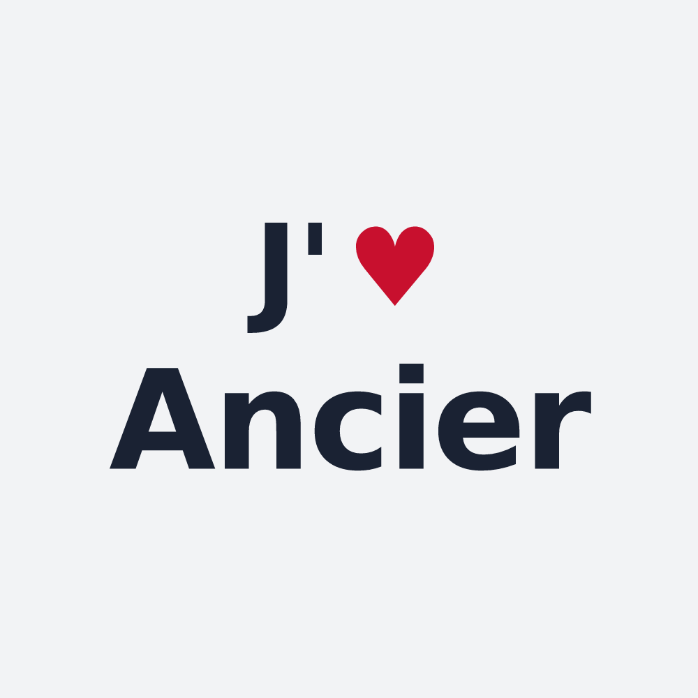 Poster personnalisé Ancier — design J'aime Ancier