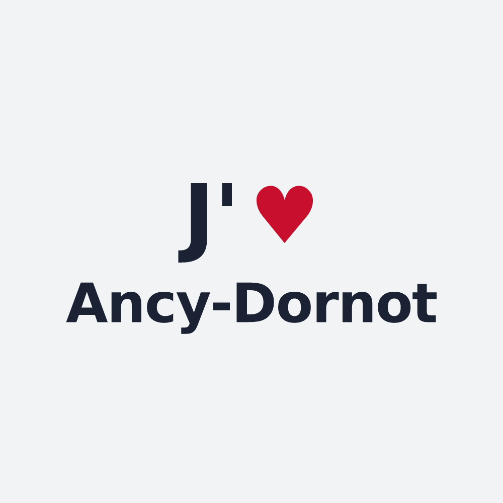 Poster personnalisé Ancy-Dornot — design « J'aime Ancy-Dornot » imprimé sur le poster