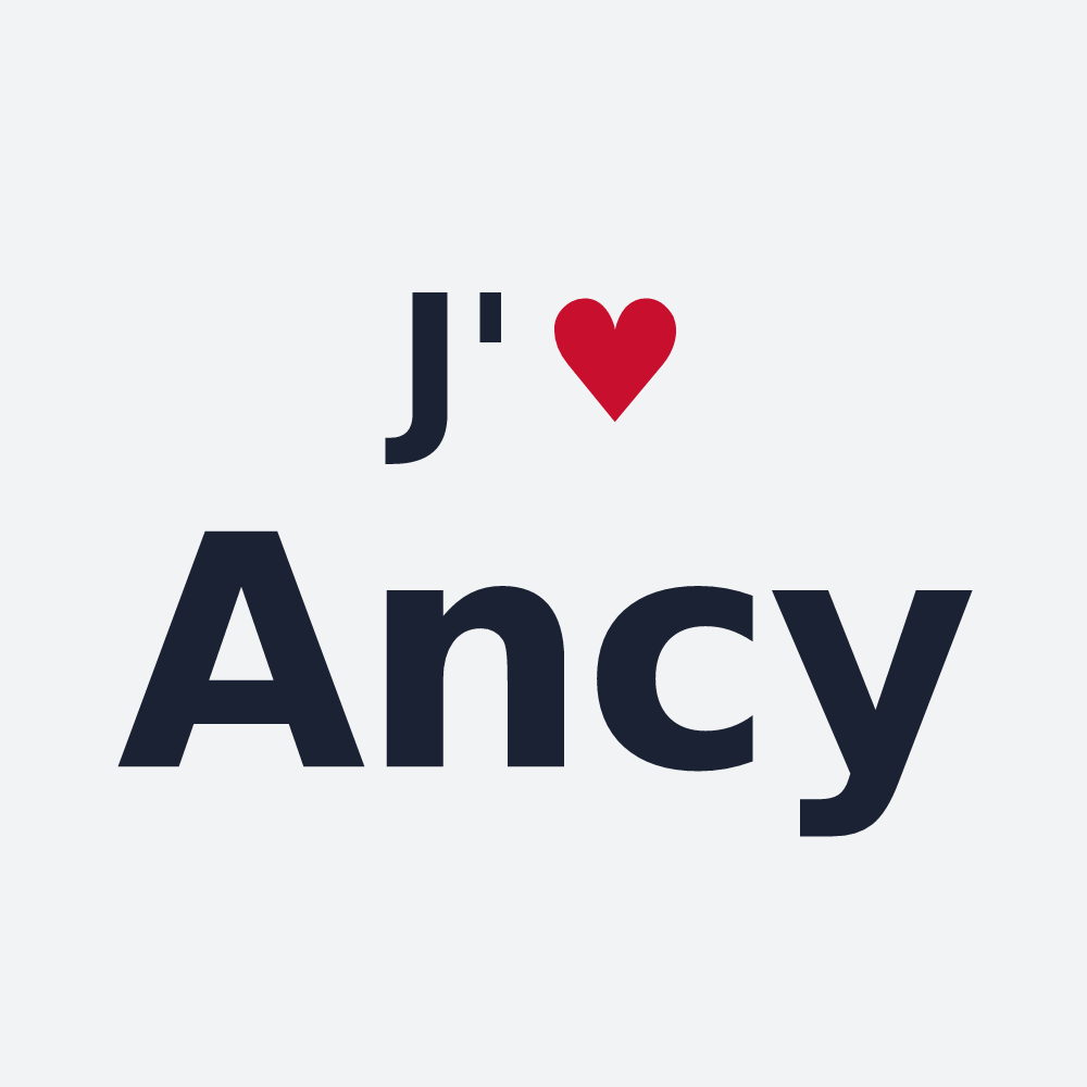 Poster personnalisé Ancy — design J'aime Ancy