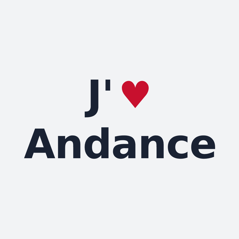 Poster personnalisé Andance — design J'aime Andance