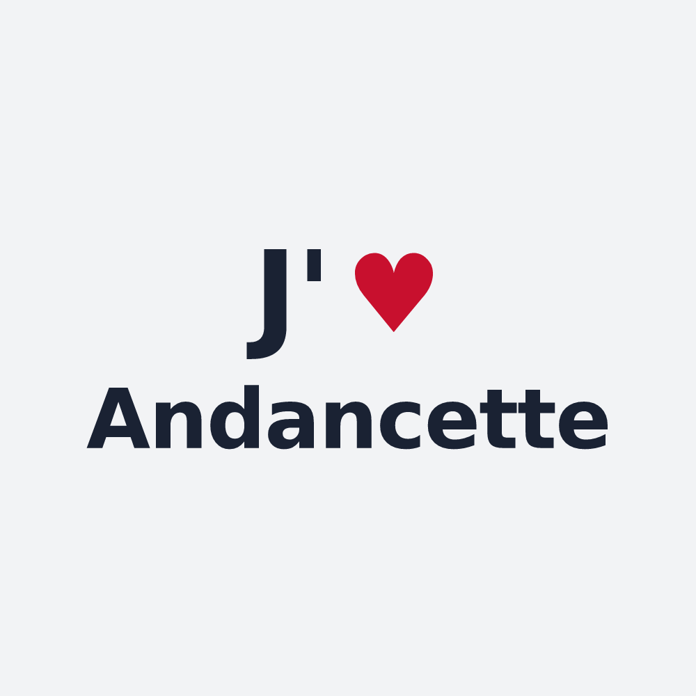 Poster personnalisé Andancette — design J'aime Andancette