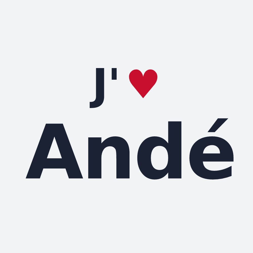 Poster personnalisé Andé — design J'aime Andé