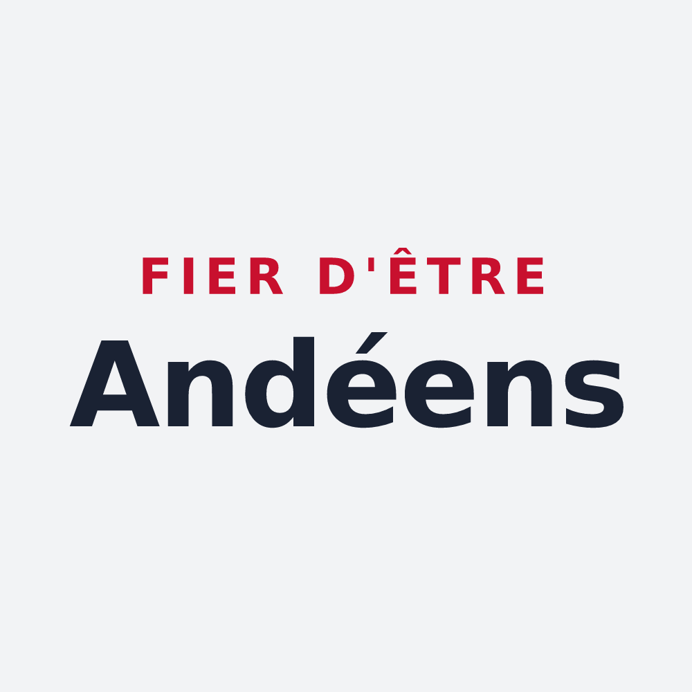 Poster « Fier d'être Andéens » — design pour Andé