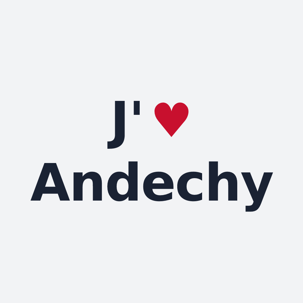 Poster personnalisé Andechy — design J'aime Andechy