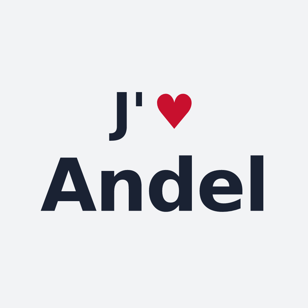 Poster personnalisé Andel — design J'aime Andel