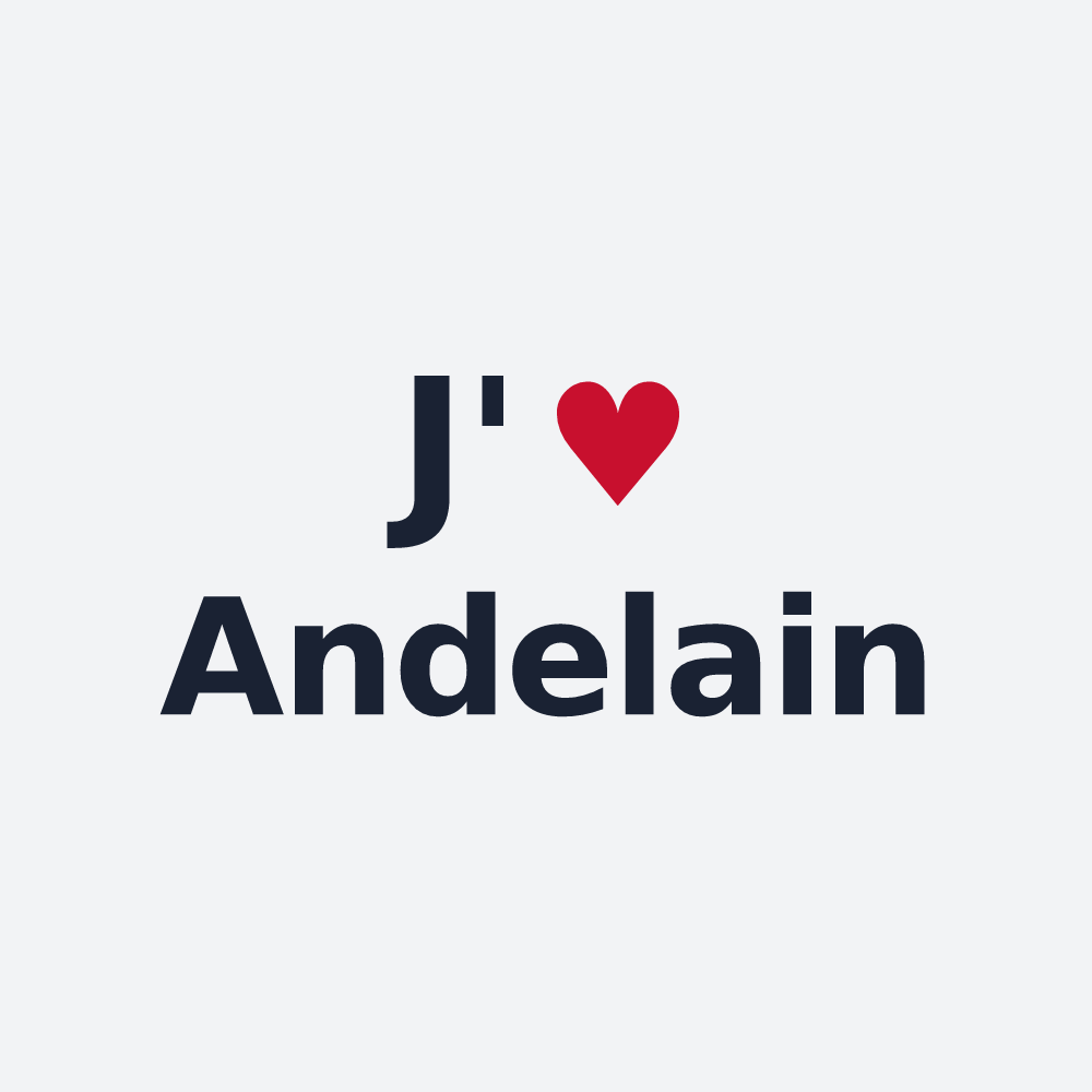 Poster personnalisé Andelain — design J'aime Andelain