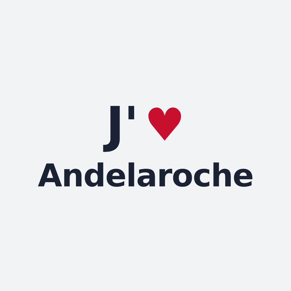 Poster personnalisé Andelaroche — design « J'aime Andelaroche » imprimé sur le poster