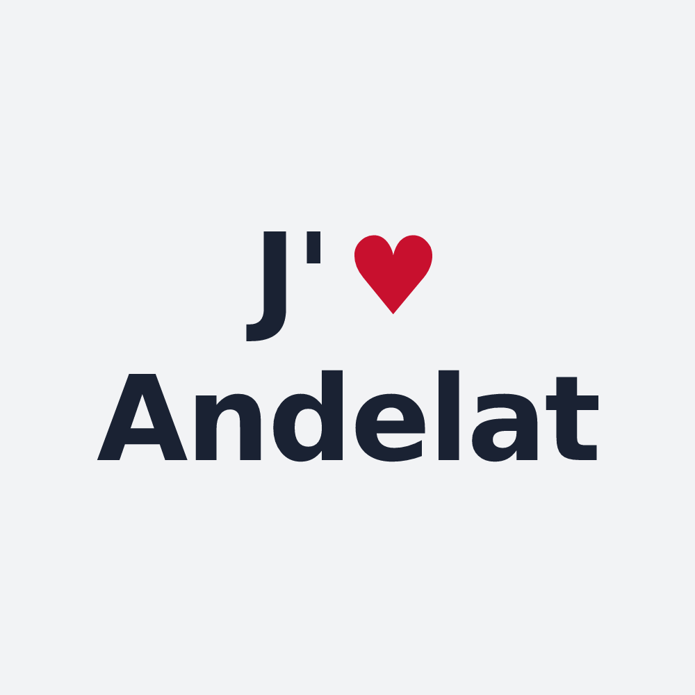 Poster personnalisé Andelat — design J'aime Andelat