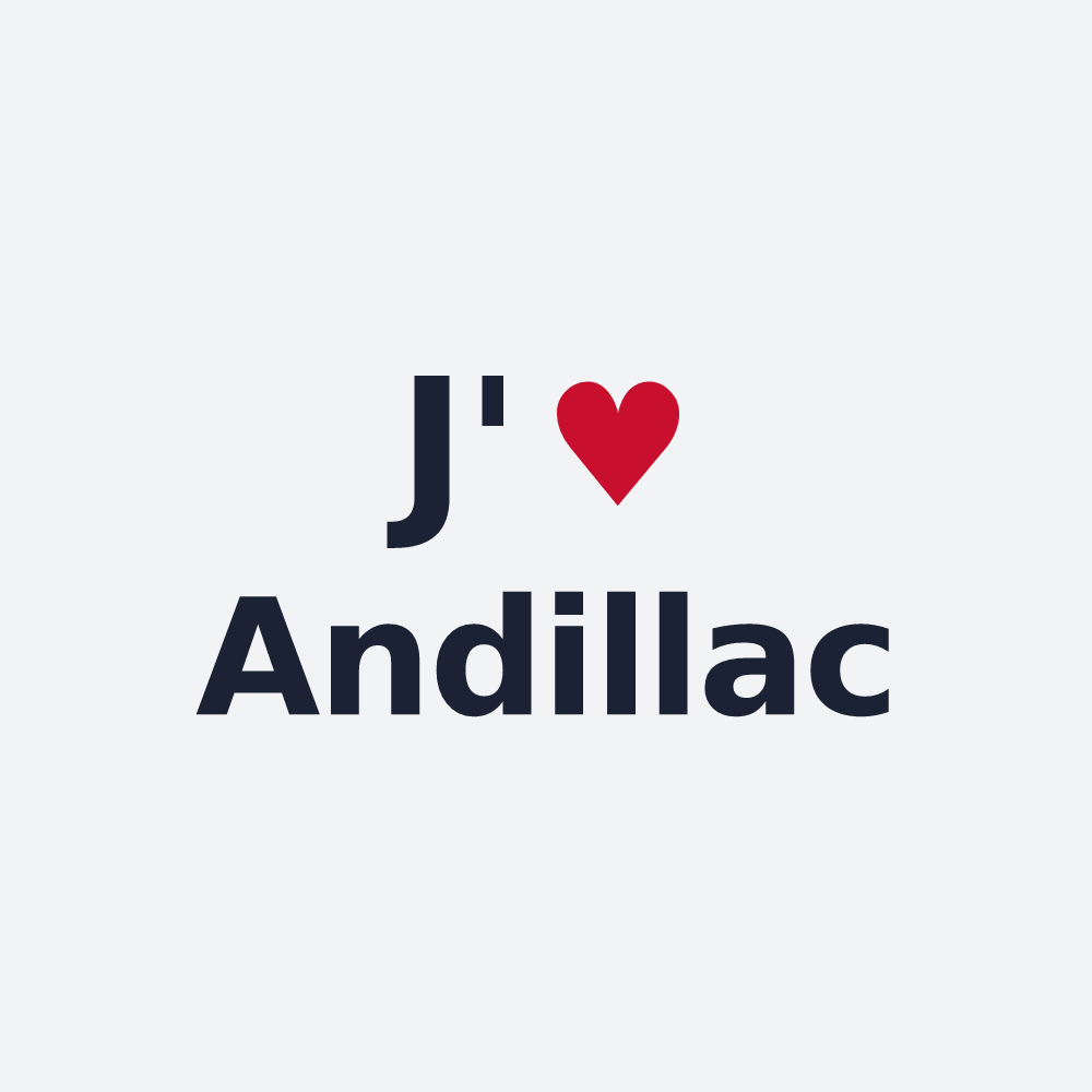 Poster personnalisé Andillac — design J'aime Andillac