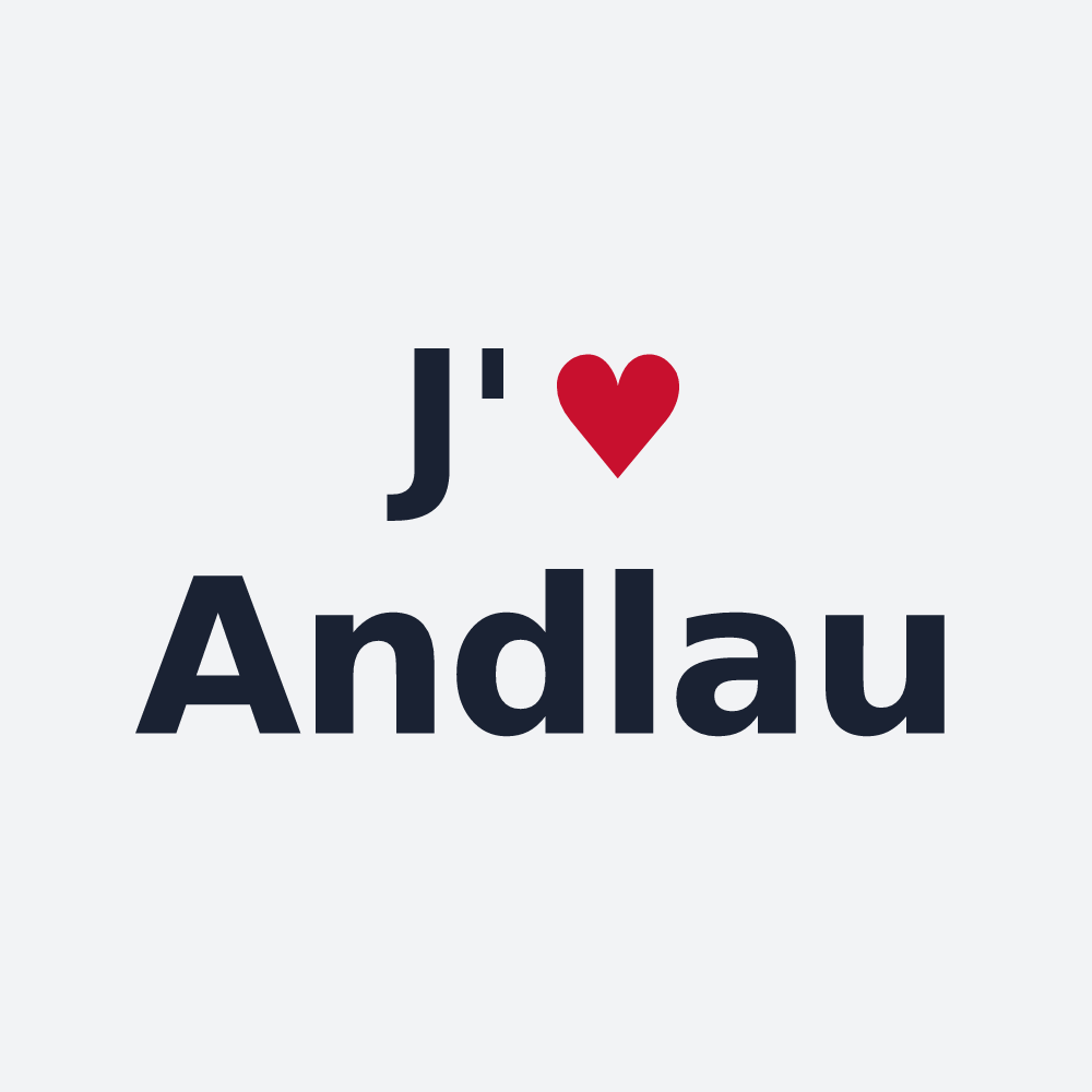 Poster personnalisé Andlau — design « J'aime Andlau » imprimé sur le poster
