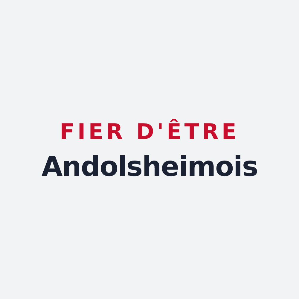 Poster « Fier d'être Andolsheimois » — design pour Andolsheim