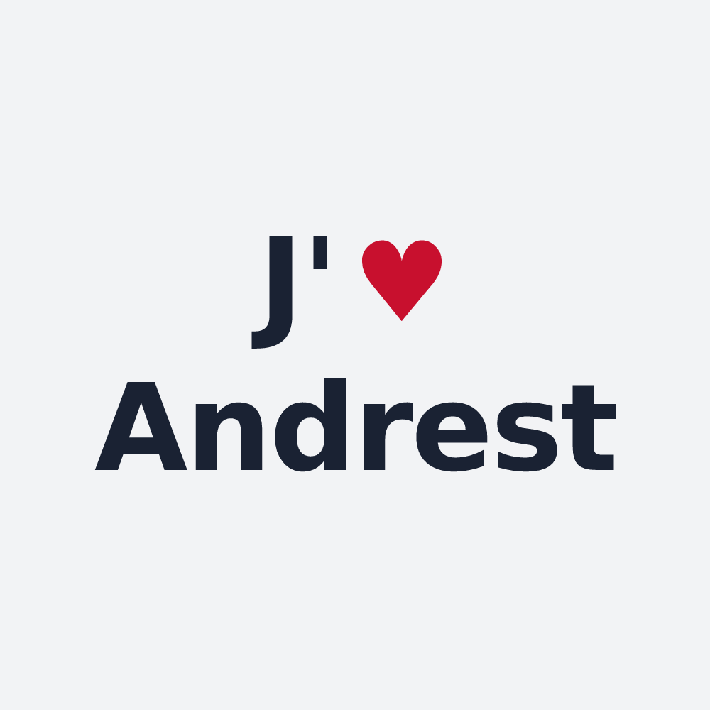Poster personnalisé Andrest — design J'aime Andrest