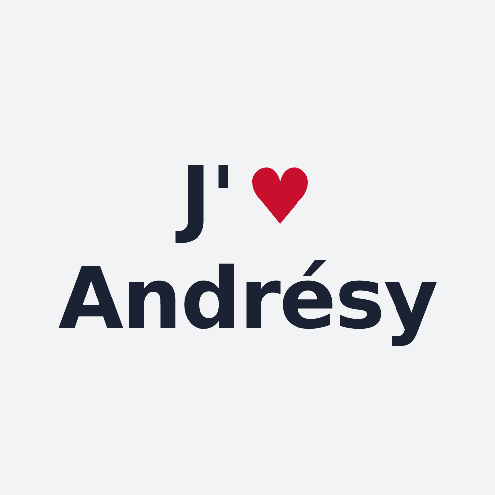 Poster personnalisé Andrésy — design J'aime Andrésy