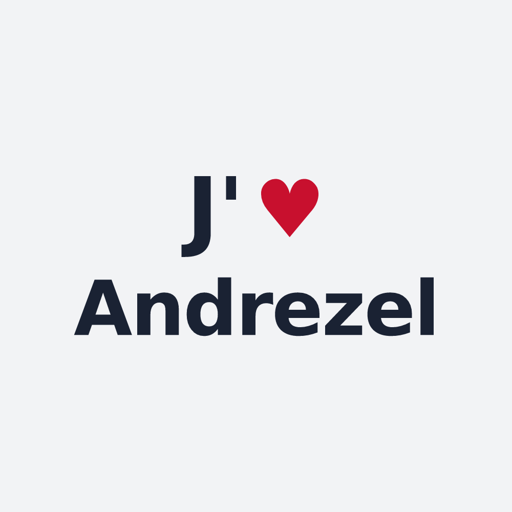 Poster personnalisé Andrezel — design J'aime Andrezel