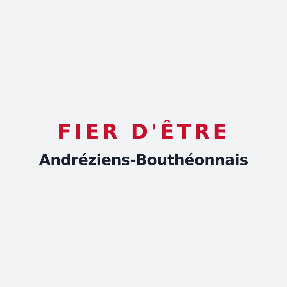 Poster « Fier d'être Andréziens-Bouthéonnais » — design pour Andrézieux-Bouthéon